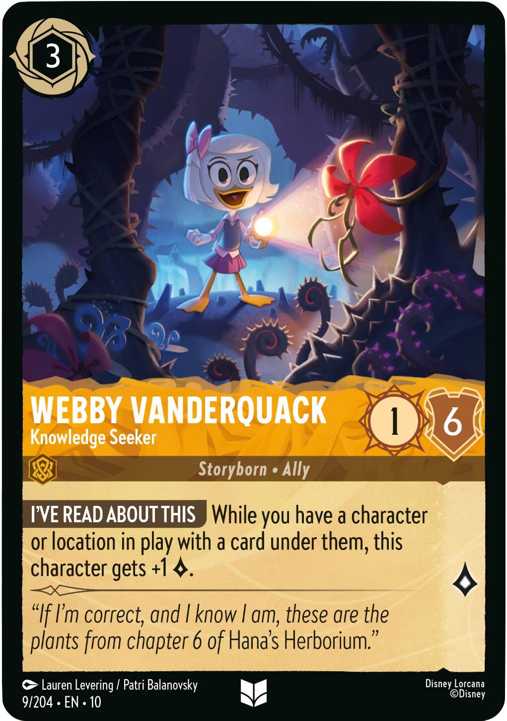 Webby Vanderquack - Knowledge Seeker (9/204) [Whispers in the Well] - Card Brawlers