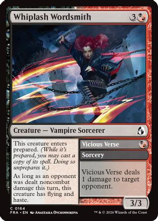 Whiplash Wordsmith (FRA-164) - Reality Fracture Foil - Card Brawlers