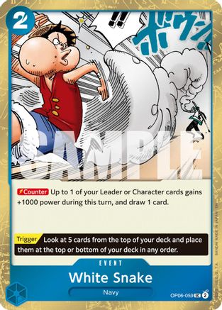 White Snake (Pirate Foil) (OP06-059) - Premium Booster -The Best- Vol. 2 Foil - Card Brawlers