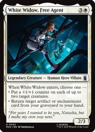 White Widow, Free Agent (MSH-042) - Marvel Super Heroes - Card Brawlers
