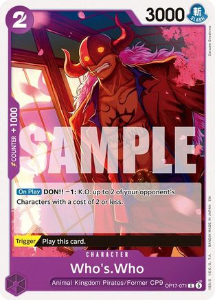 Who's.Who (OP17-071) - The World's Strongest Warriors - Card Brawlers