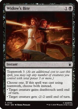 Widow's Bite (MSH-122) - Marvel Super Heroes Foil - Card Brawlers