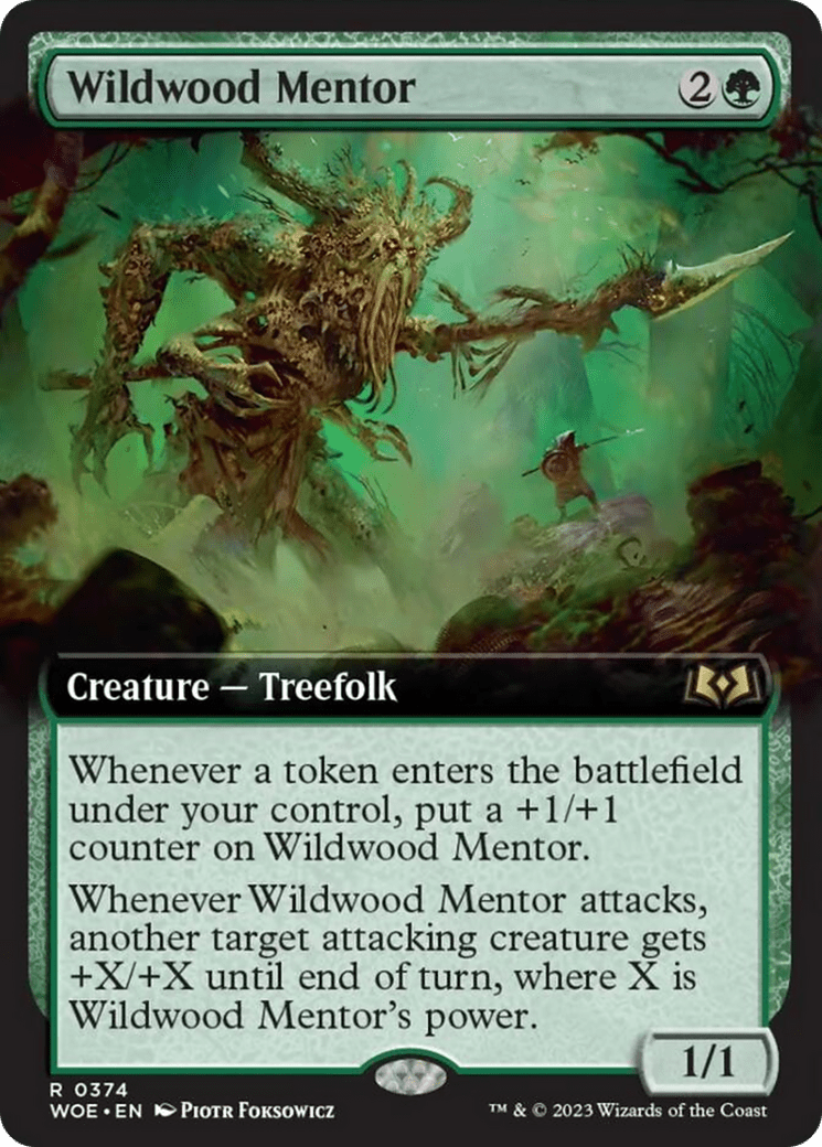 Wildwood Mentor (Extended Art) [Wilds of Eldraine] - Card Brawlers