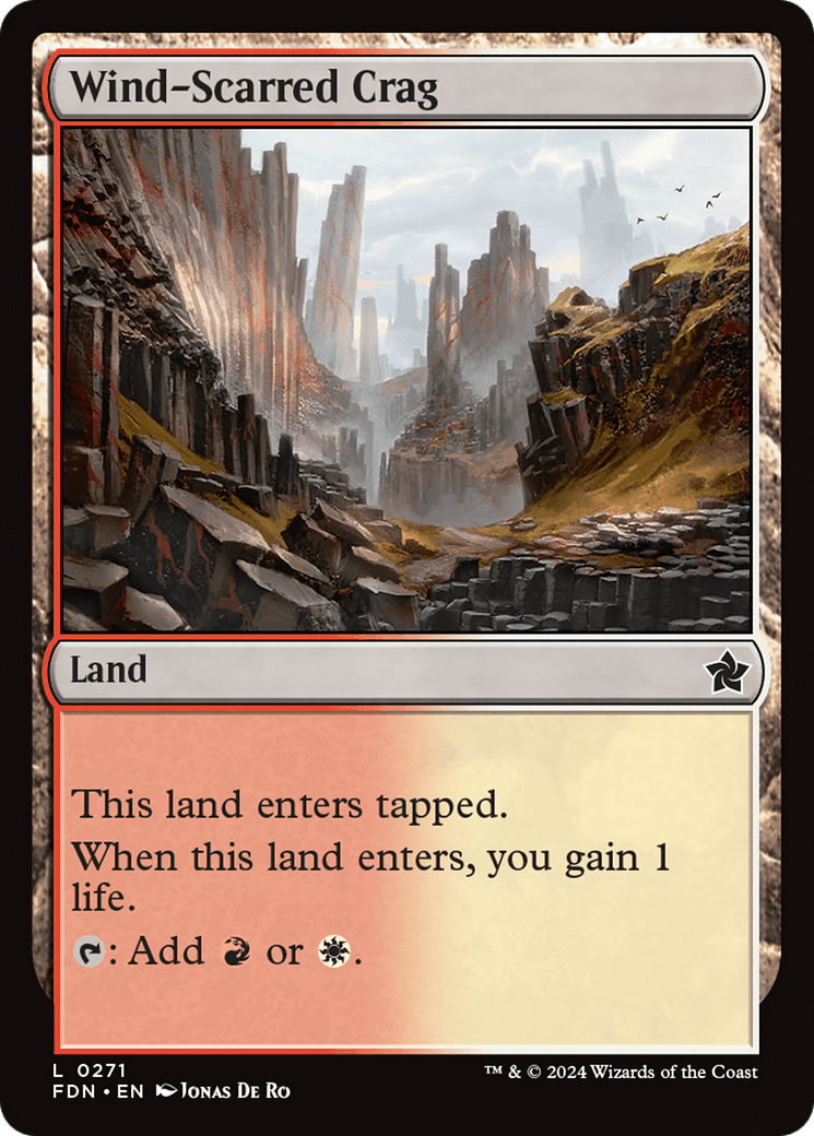 Wind - Scarred Crag [Foundations] - Card Brawlers