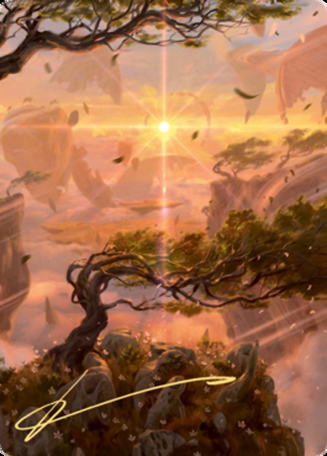 Windswept Heath Art Card (Gold - Stamped Signature) [Zendikar Rising Art Series] - Card Brawlers
