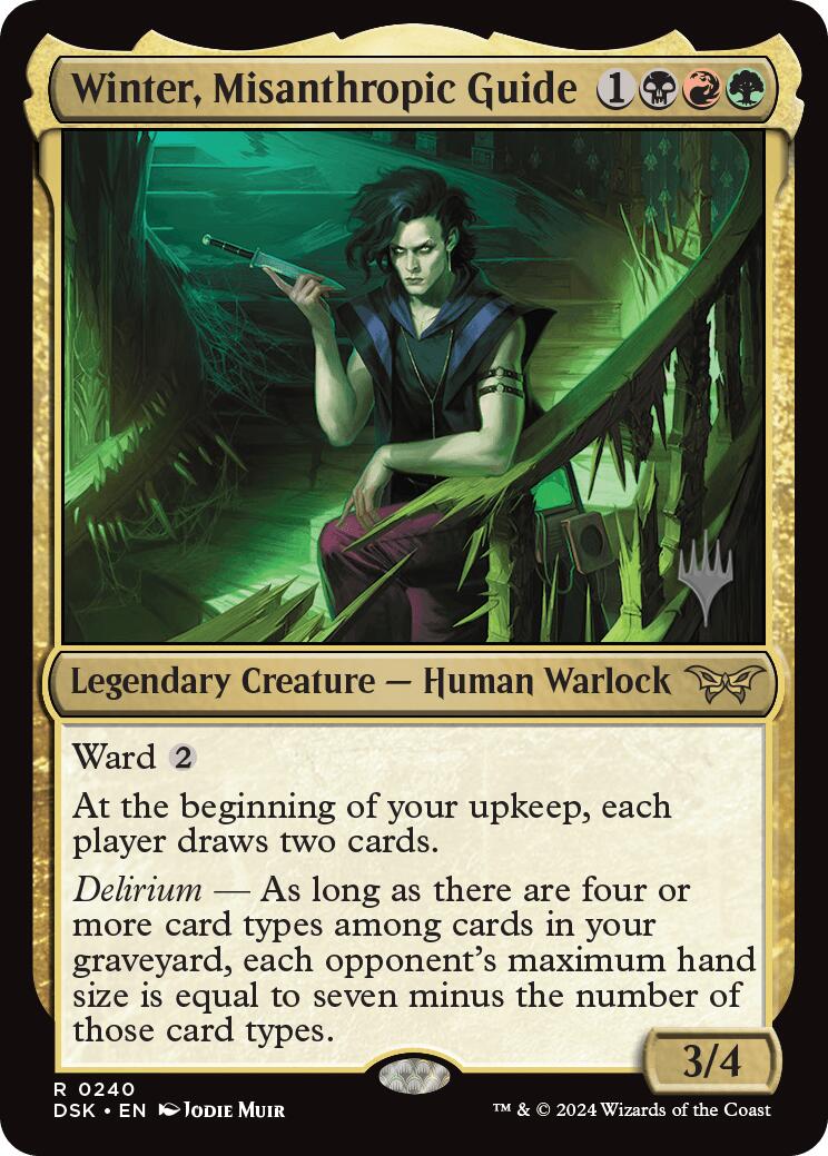 Winter, Misanthropic Guide (Promo Pack) [Duskmourn: House of Horror Promos] - Card Brawlers