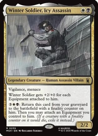 Winter Soldier, Icy Assassin (MSH-239) - Marvel Super Heroes Foil - Card Brawlers