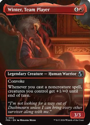 Winter, Team Player (Borderless) (FRA-312) - Reality Fracture Foil - Card Brawlers