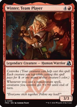 Winter, Team Player (FRA-256) - Reality Fracture Foil - Card Brawlers