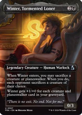 Winter, Tormented Loner (Borderless) (FRA-307) - Reality Fracture - Card Brawlers