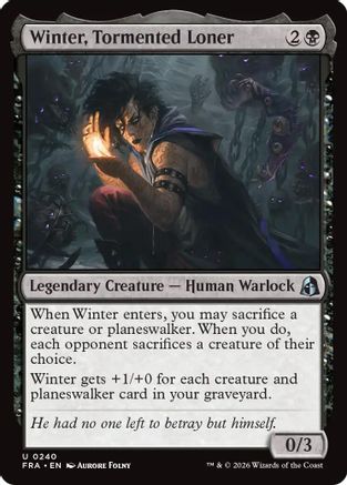 Winter, Tormented Loner (FRA-240) - Reality Fracture Foil - Card Brawlers