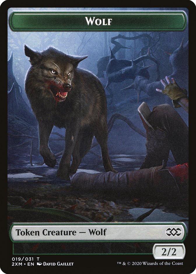 Wolf Token [Double Masters Tokens] - Card Brawlers