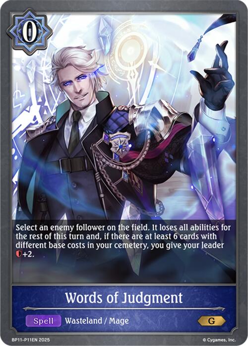 Words of Judgment - P11 (Foil) (BP11 - P11EN) [Bullet of Fate] - Card Brawlers