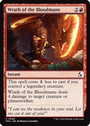 Wrath of the Bloodmane (FRA-096) - Reality Fracture - Card Brawlers