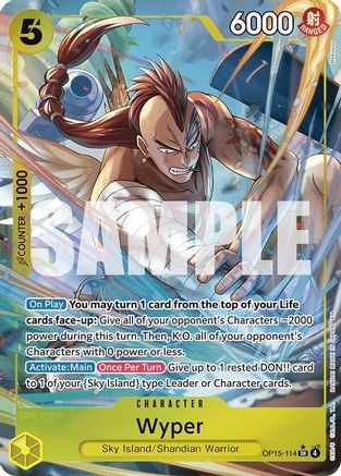Wyper (Alternate Art) (OP15-114) - Adventure on Kami's Island Foil - Card Brawlers