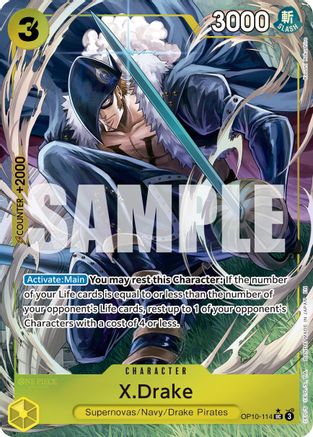 X.Drake (Alternate Art) (OP10-114) - Premium Booster -The Best- Vol. 2 Foil - Card Brawlers