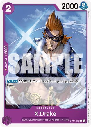 X.Drake (OP17-075) - The World's Strongest Warriors - Card Brawlers