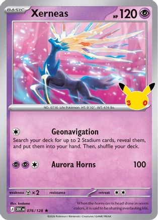 Xerneas (076/null) - Holofoil [ME 30th Celebration] - Card Brawlers