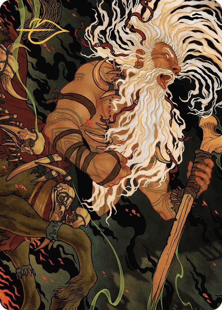 Yarus, Roar of the Old Gods Art Card (46/49) (Gold - Stamped Signature) [Murders at Karlov Manor Art Series] - Card Brawlers