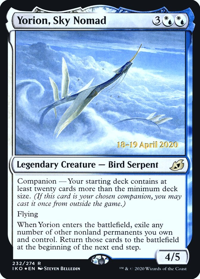 Yorion, Sky Nomad [Ikoria: Lair of Behemoths Prerelease Promos] - Card Brawlers