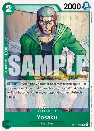 Yosaku (OP14-035) - The Azure Sea's Seven Release Event Cards - Card Brawlers