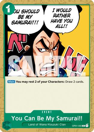 You Can Be My Samurai!! (Reprint) (OP01-055) - Premium Booster -The Best- Vol. 2 - Card Brawlers