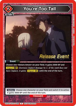 You're Too Tall (UEPR/TKG-1-098) - UE18BT Tokyo Ghoul Release Event - Card Brawlers