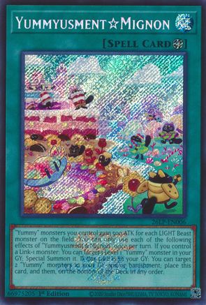 YummyusmentMignon (Emblazoned Secret Rare) (26LP-EN006) - Limited Pack World Championship 2026 1st Edition - Card Brawlers