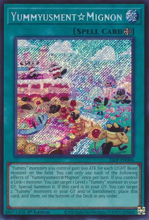 YummyusmentMignon (Secret Rare) (26LP-EN006) - Limited Pack World Championship 2026 1st Edition - Card Brawlers