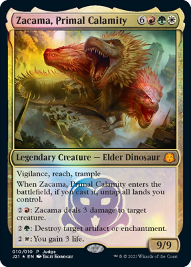 Zacama, Primal Calamity [Judge Gift Cards 2021] - Card Brawlers