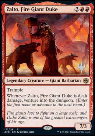 Zalto, Fire Giant Duke (Promo Pack) [Dungeons & Dragons: Adventures in the Forgotten Realms Promos] - Card Brawlers