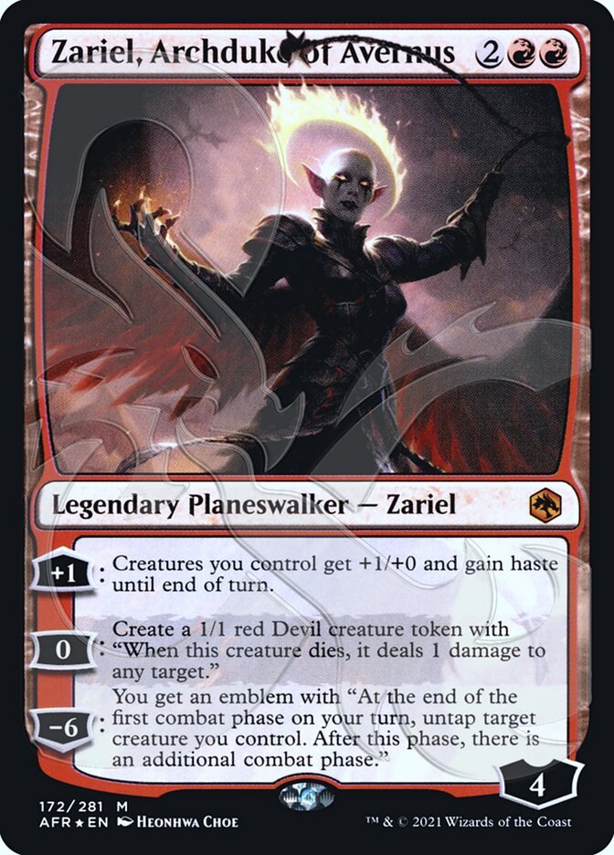 Zariel, Archduke of Avernus (Ampersand Promo) [Dungeons & Dragons: Adventures in the Forgotten Realms Promos] - Card Brawlers