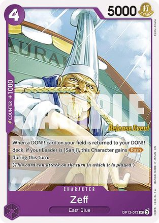 Zeff (OP12-072) - Legacy of the Master Release Event Cards - Card Brawlers