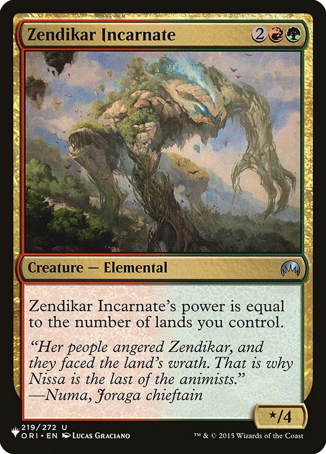 Zendikar Incarnate [The List] - Card Brawlers