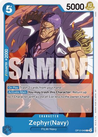 Zephyr(Navy) (OP12-046) - Legacy of the Master - Card Brawlers