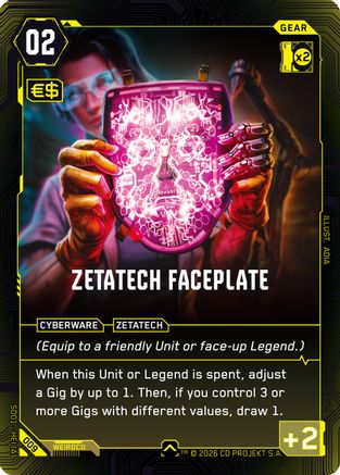 Zetatech Faceplate (009) - The Heist Retail Starter Deck - Card Brawlers