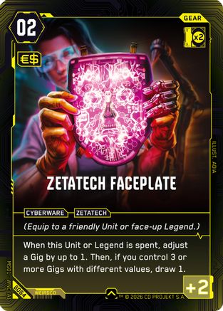 Zetatech Faceplate (B064) - Welcome to Night City Beta - Card Brawlers
