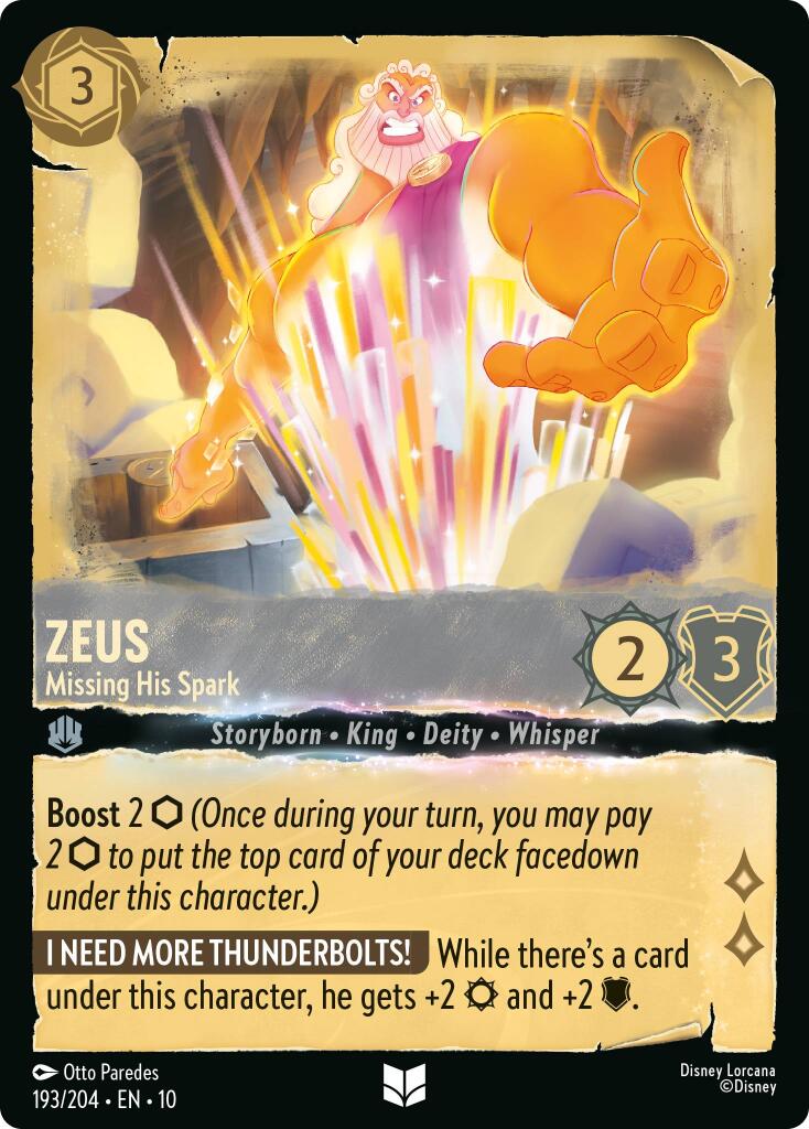 Zeus - Missing His Spark (193/204) [Whispers in the Well] - Card Brawlers