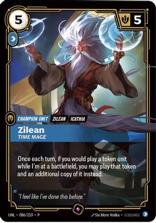 Zilean - Time Mage (086/219) - Riftbound Organized Play Promotional Cards Foil - Card Brawlers