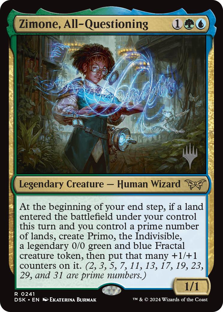 Zimone, All - Questioning (Promo Pack) [Duskmourn: House of Horror Promos] - Card Brawlers
