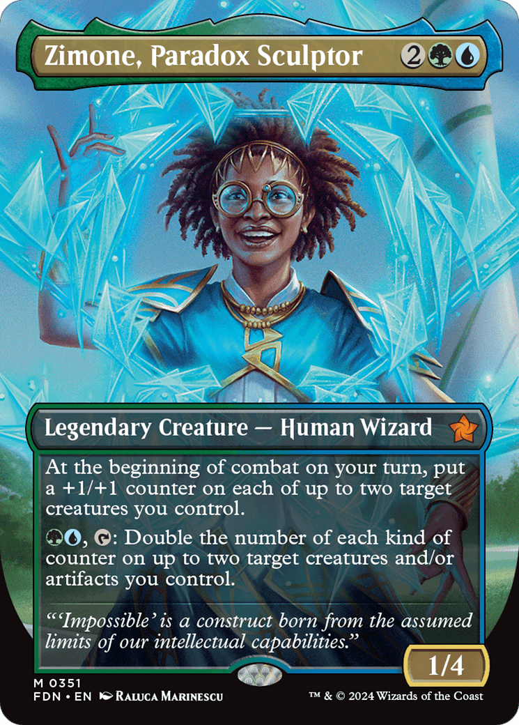 Zimone, Paradox Sculptor (Borderless) [Foundations] - Card Brawlers