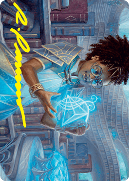 Zimone, Quandrix Prodigy Art Card (Gold - Stamped Signature) [Strixhaven: School of Mages Art Series] - Card Brawlers