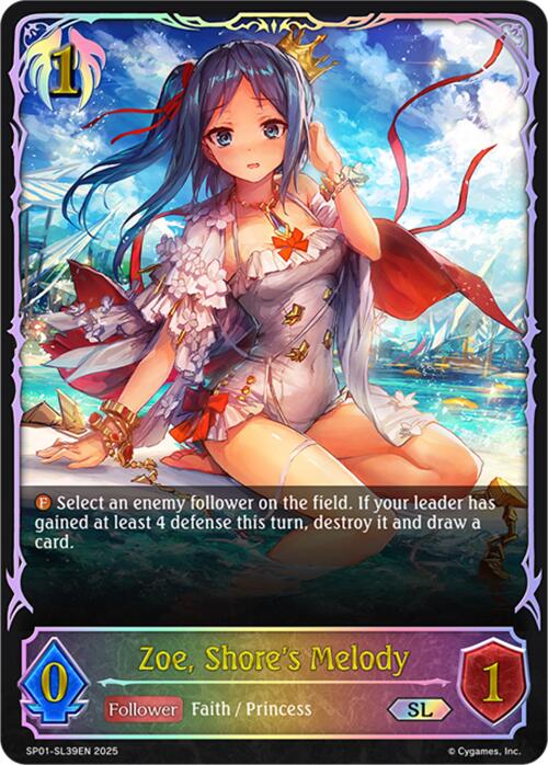 Zoe, Shore's Melody (SL) (SP01 - SL39EN) [Seaside Memories] - Card Brawlers