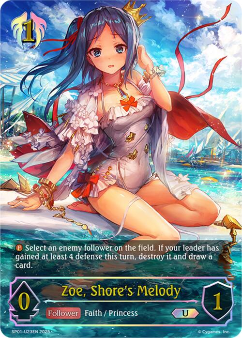 Zoe, Shore's Melody (U) (SP01 - U23EN) [Seaside Memories] - Card Brawlers