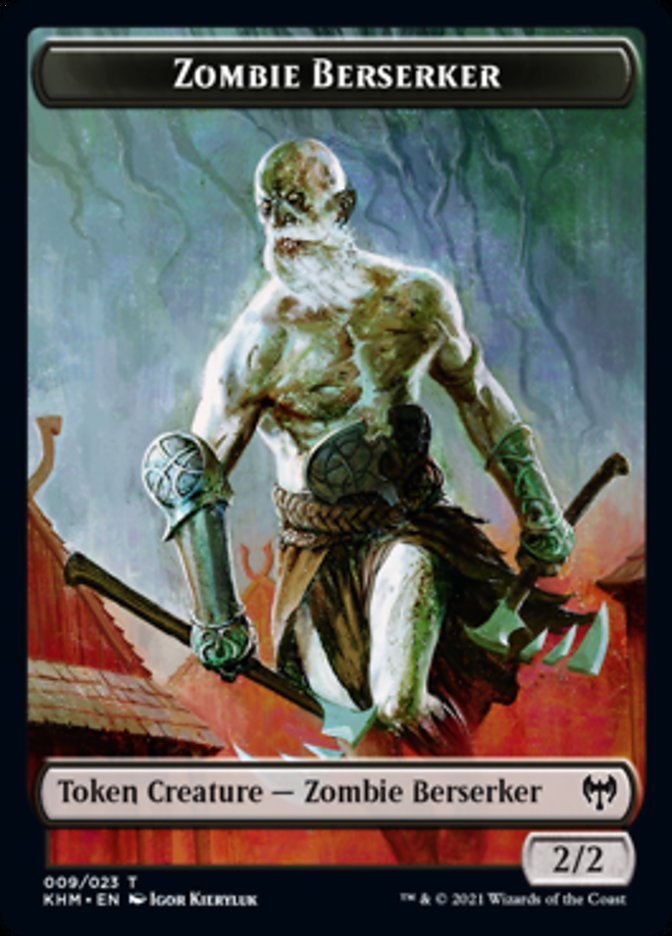 Zombie Berserker Token [Kaldheim Tokens] - Card Brawlers