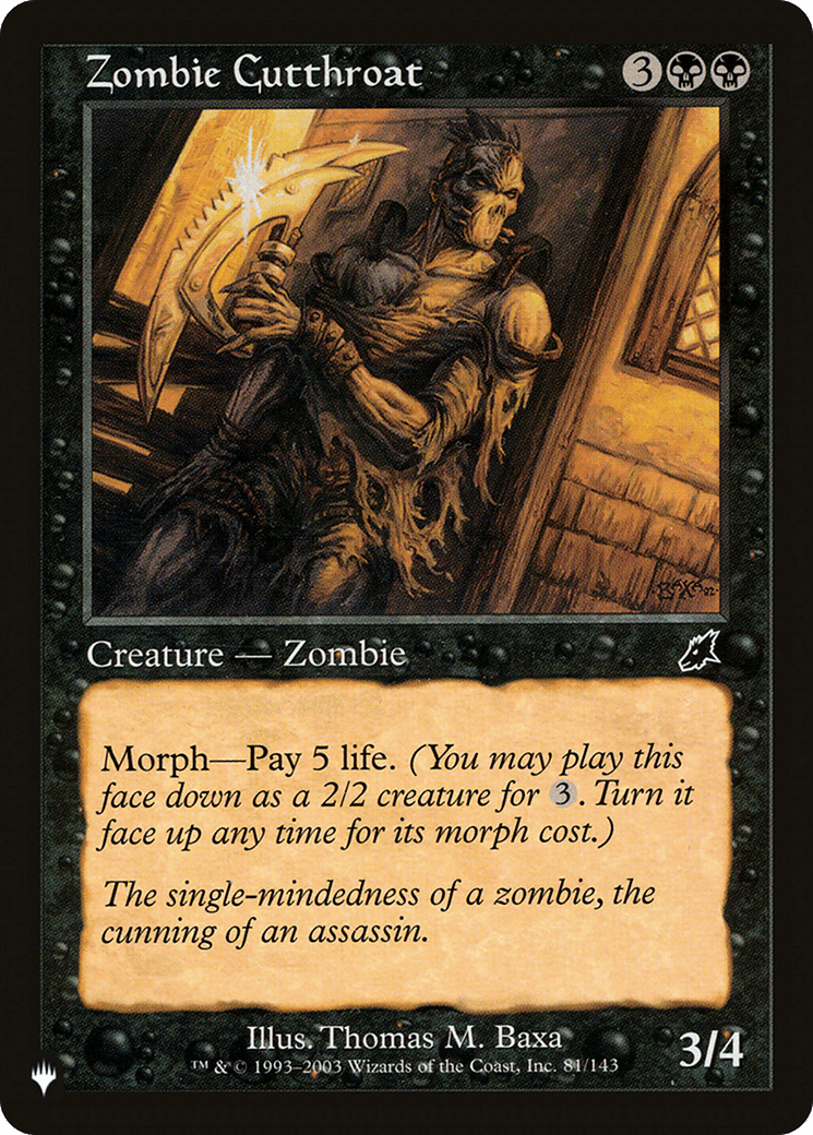 Zombie Cutthroat [The List] - Card Brawlers