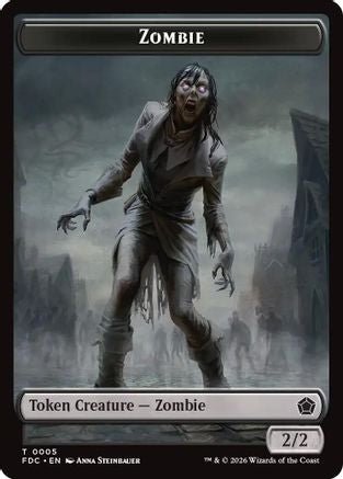 Zombie // Zombie Knight Double-Sided Token (FDC-5 // 6) - Commander: Foundations - Card Brawlers