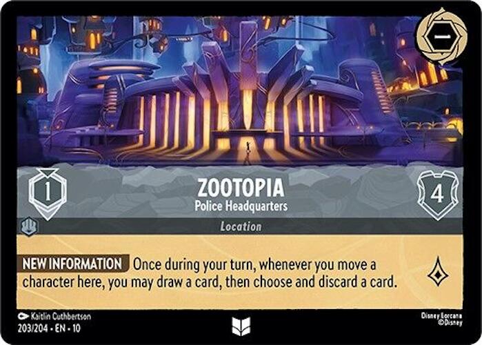 Zootopia - Police Headquarters (203/204) [Whispers in the Well] - Card Brawlers