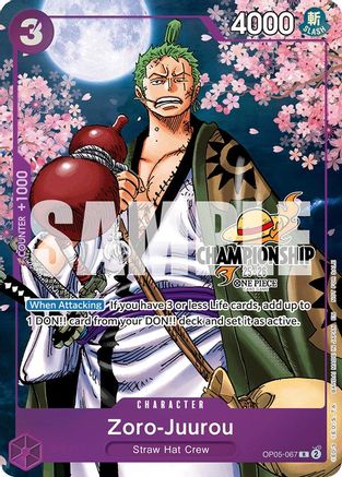 Zoro-Juurou (CS 25-26 Event Pack Finalist Ver.) (OP05-067) - One Piece Promotion Cards Foil - Card Brawlers