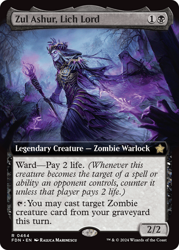 Zul Ashur, Lich Lord (Extended Art) [Foundations] - Card Brawlers